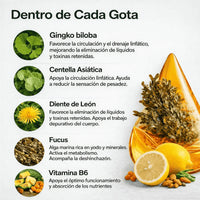 PurezaDrops™ | Drena Naturalmente la Hinchazón del Rostro, Abdomen y Piernas